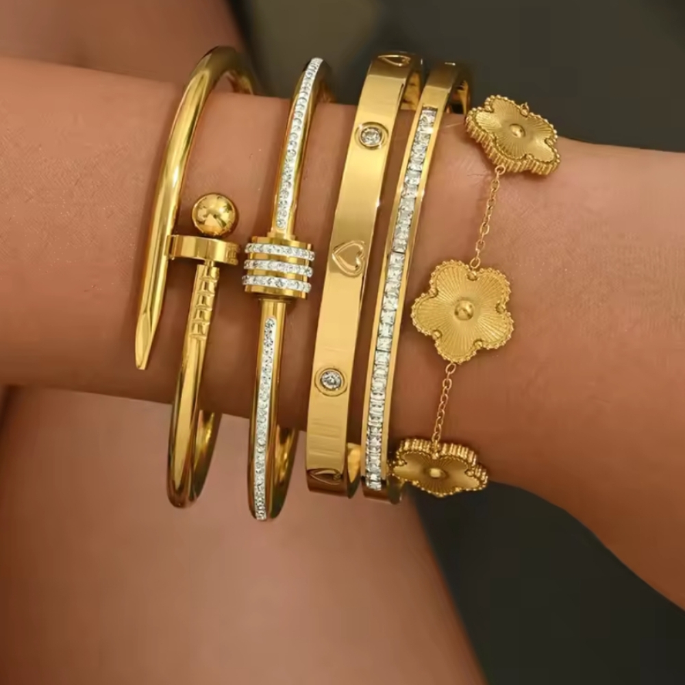 Gold Floral Bracelet